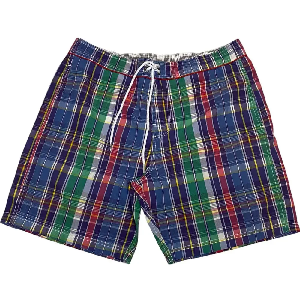 Men's Tommy Hilfiger Size Large Board Shorts Swimming Trunks Multicolor Plaid
